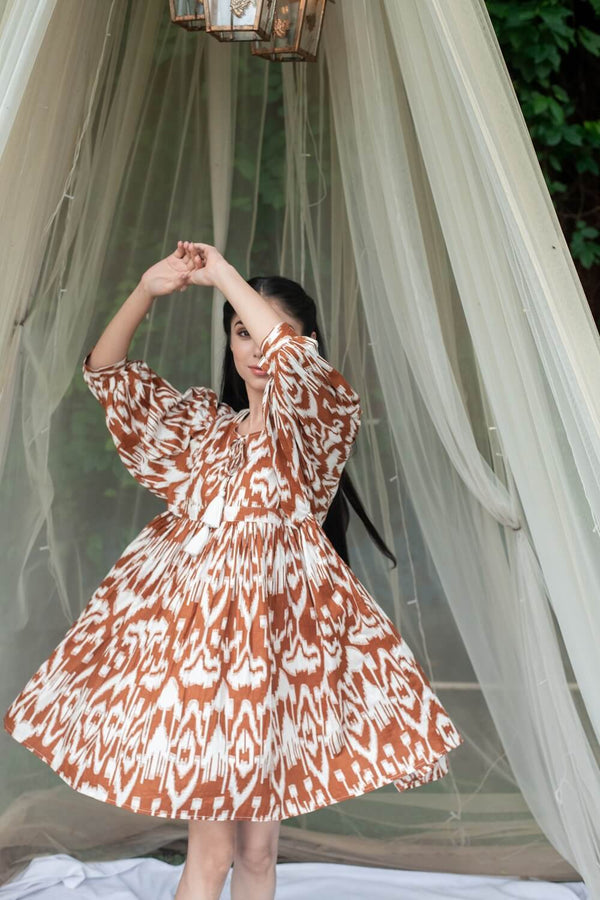 Meraki "live-in" mini dress