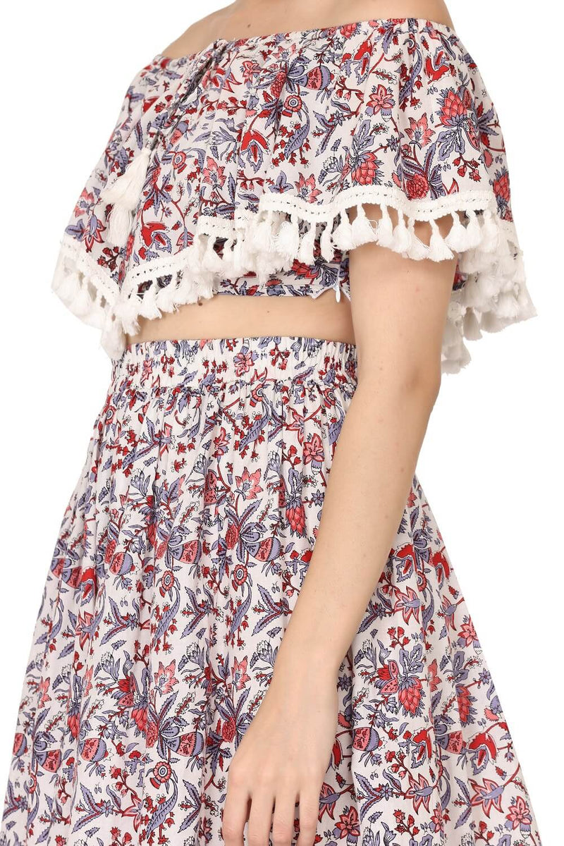 Sicilian dream off shoulder cape coord