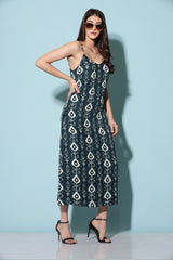 Alisa ethnic  print cocktail slip dress.