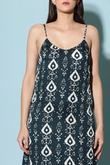 Alisa ethnic  print cocktail slip dress.