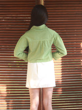 Casual mini skirt with patch pockets